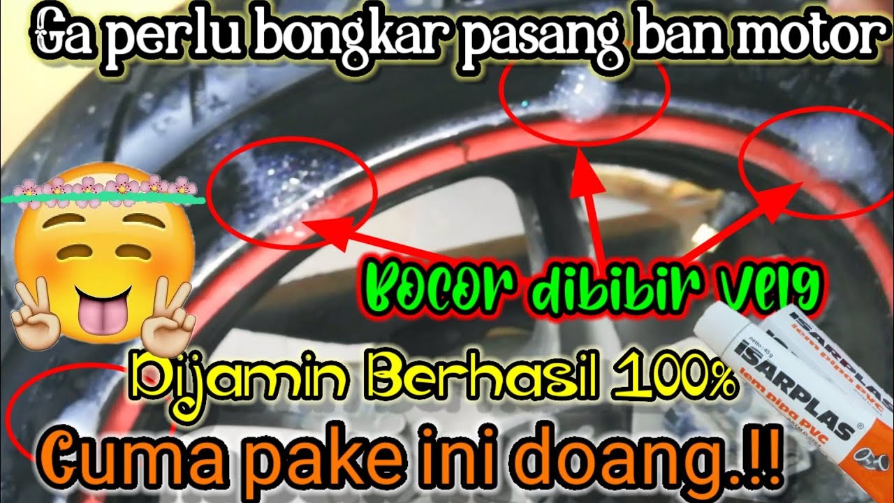 BERHASIL 100%!! Menambal sendiri ban tubeless bocor samping | ban motor tubles selalu kempes
