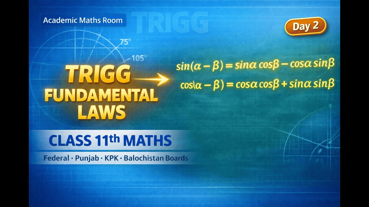 Trigonometric Identities (Class 11) | Sin (α±β), Cos (α±β), Tan (α±β) | Exact Angles 15°, 75°, 105°