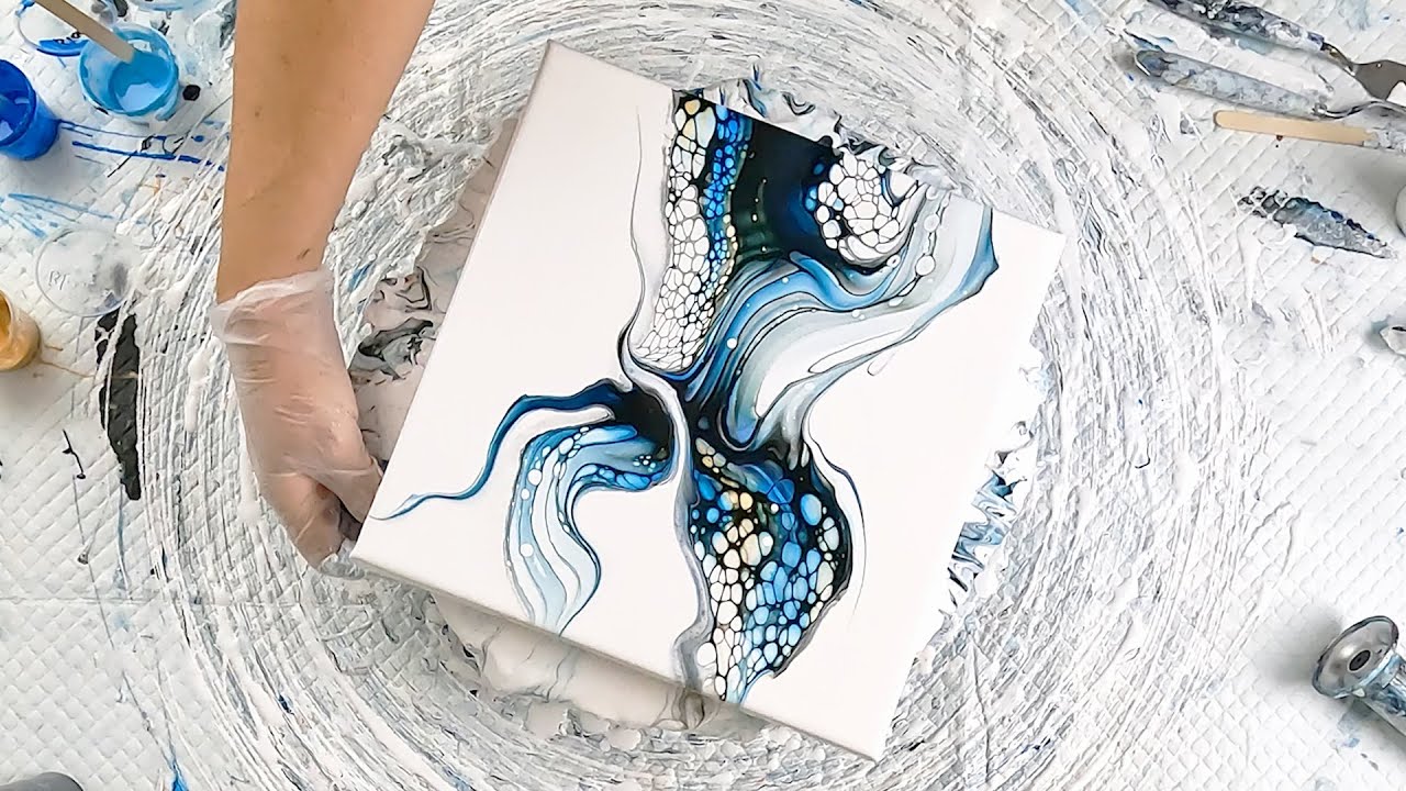 Spin Art Success - Scoop and Drag - Acrylic Pouring