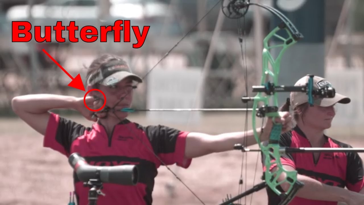 Butterfly on Toja Ellison At Full Draw Slow Motion Gold Medal Match Outdoor Nationals 2025 Compound