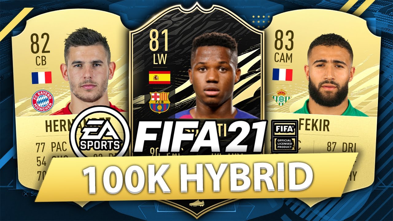 OVERPOWERED 100K HYBRID w/ IF ANSU FATI! FIFA 21 SQUAD BUILDER