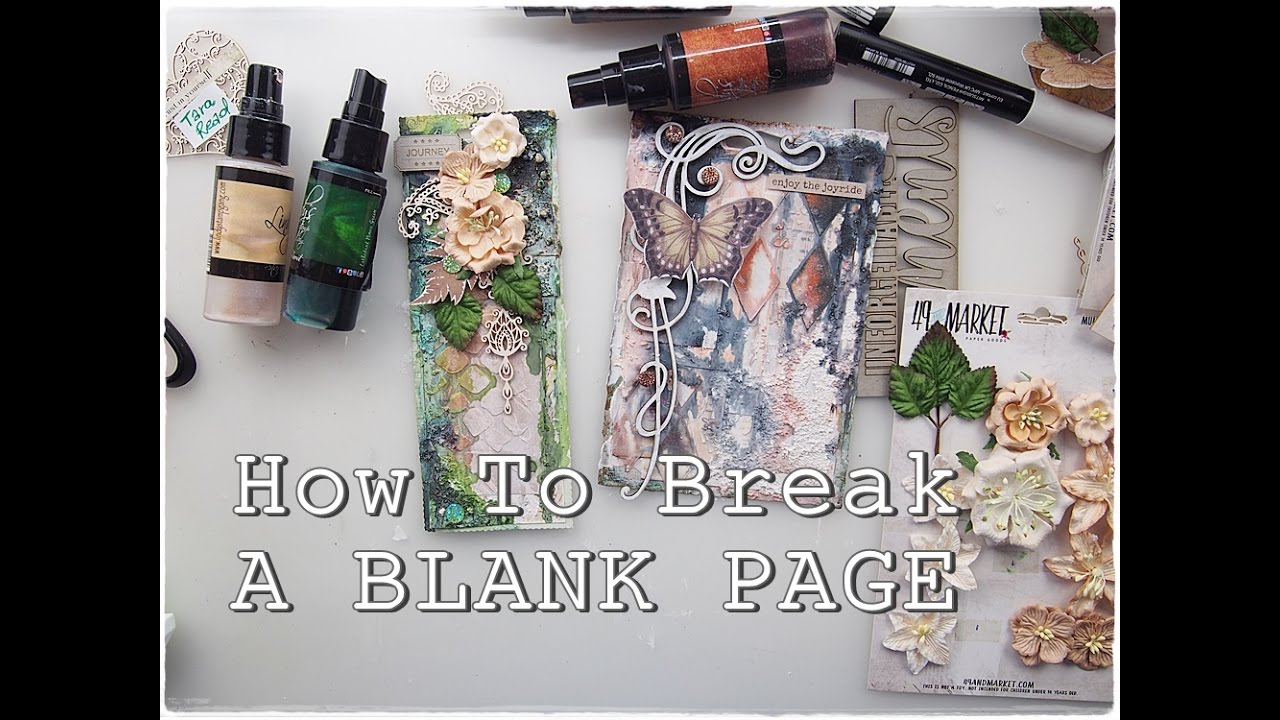 How to Break A Blank TEXTURE Page Mixed Media Art Journaling part6 ♡ Maremi's Small Art ♡