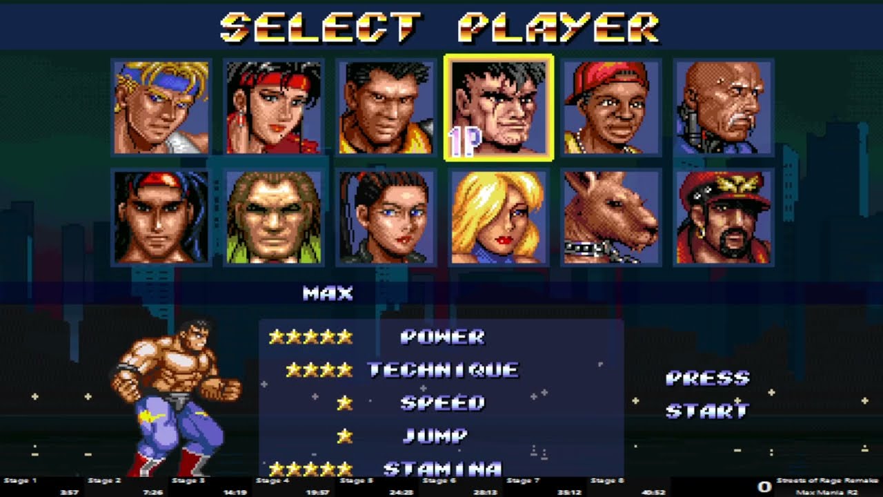Streets of Rage Remake - Max Mania speedrun 40:10 (SOR2 Route) V5.2