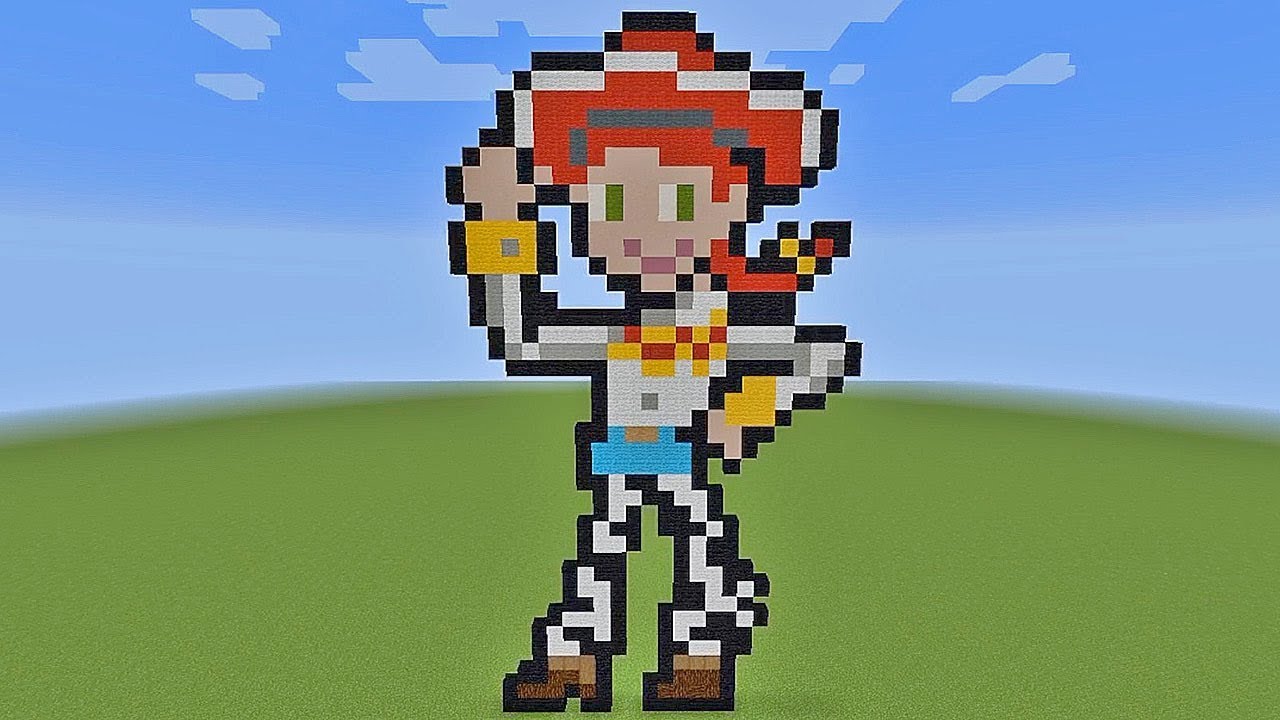 How To Build Jessie From Toy Story 4 Pixel Art In Minecraft