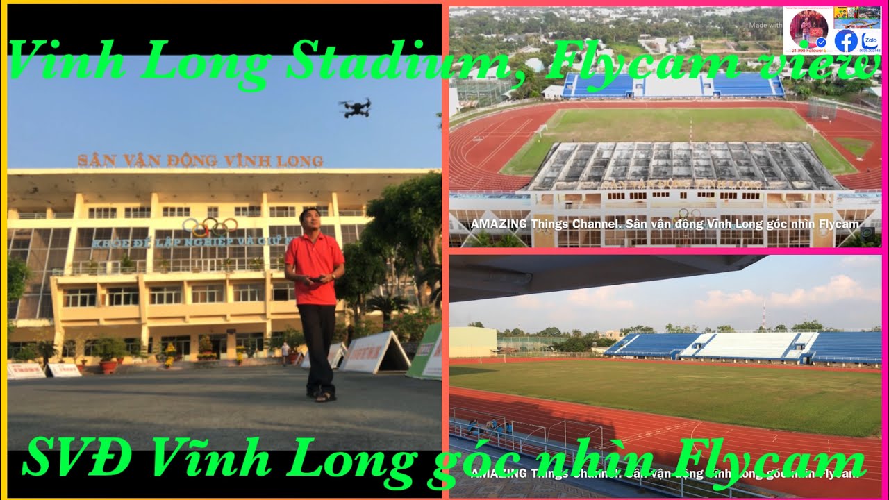 Vinh Long Stadium, Flycam view - S&acirc;n vận động Vĩnh Long g&oacute;c nh&igrave;n Flycam