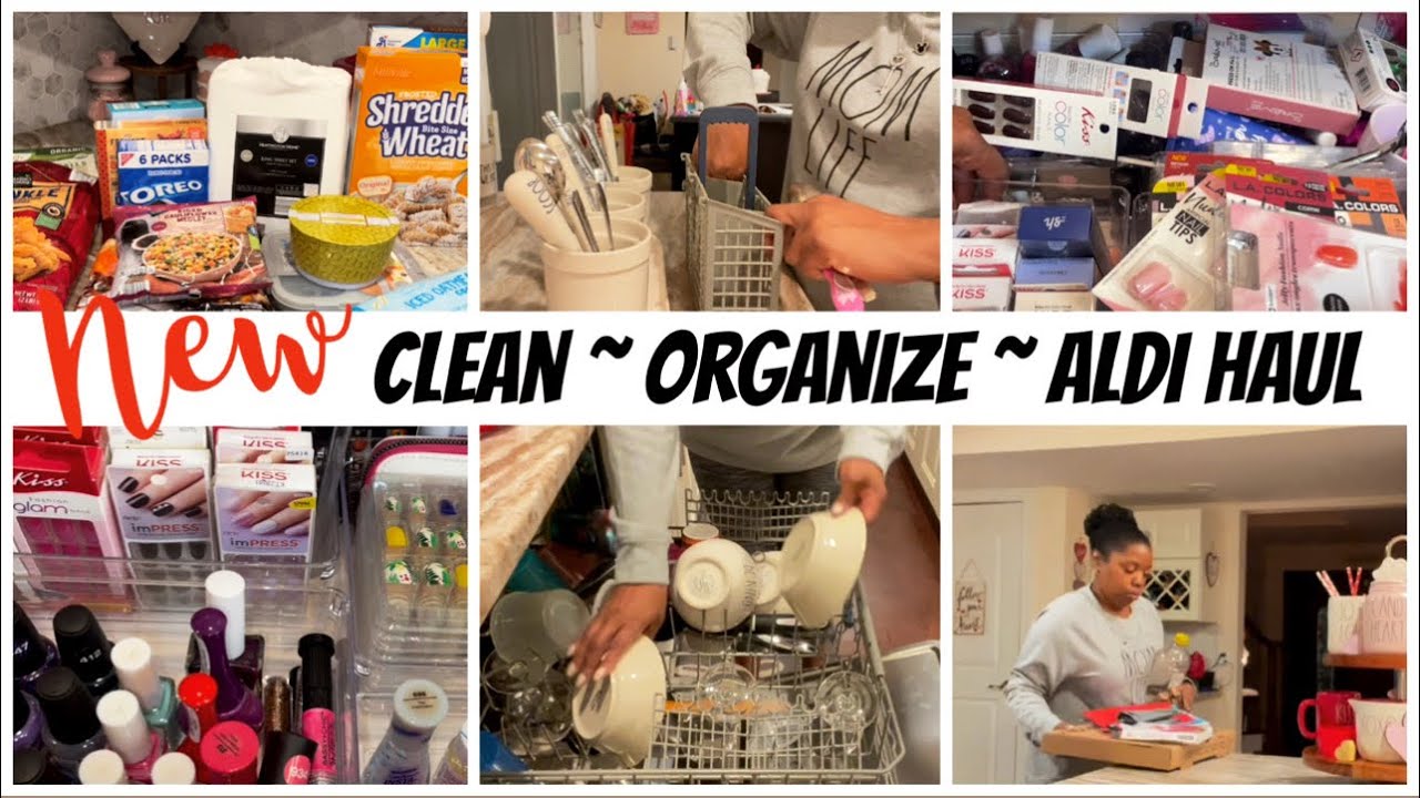 CLEANING MOTIVATION 2023 | ALDI HAUL | ORGANIZING MY NAILS | CLEAN WITH ME