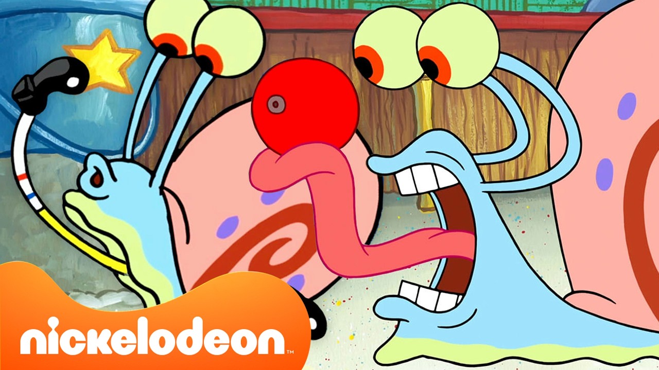 SpongeBob | Godzina najzabawniejszych i najbardziej kultowych chwil Gucia! 🐌 | Nickelodeon Polska