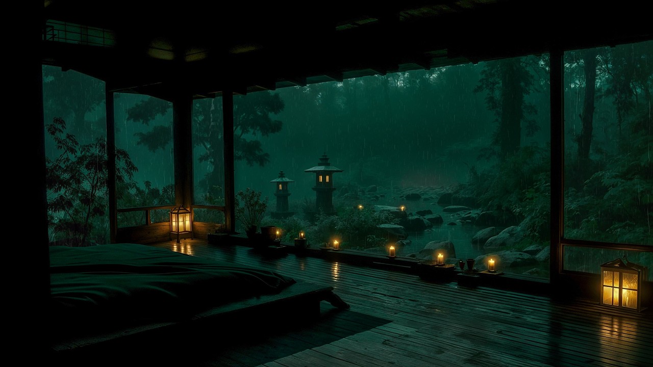 Lluvia y Truenos Relajante para Dormir En 5 Minutos | Pantalla Negra 3 Horas un Descanso Perfecto
