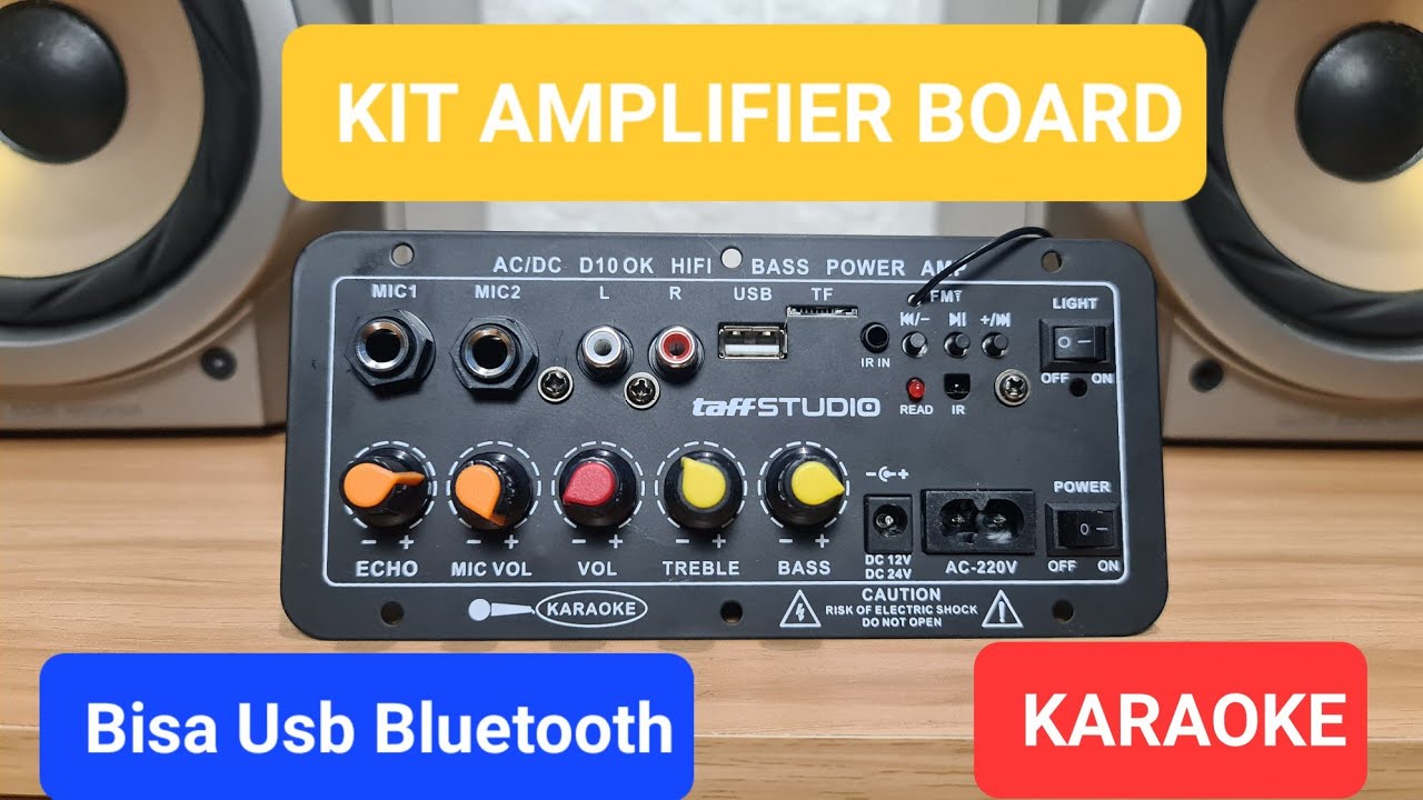 KIT AMPLIFIER BOARD BLUETOOTH KARAOKE FITUR LENGKAP TAFFSTUDIO DIY 400W - D10OK