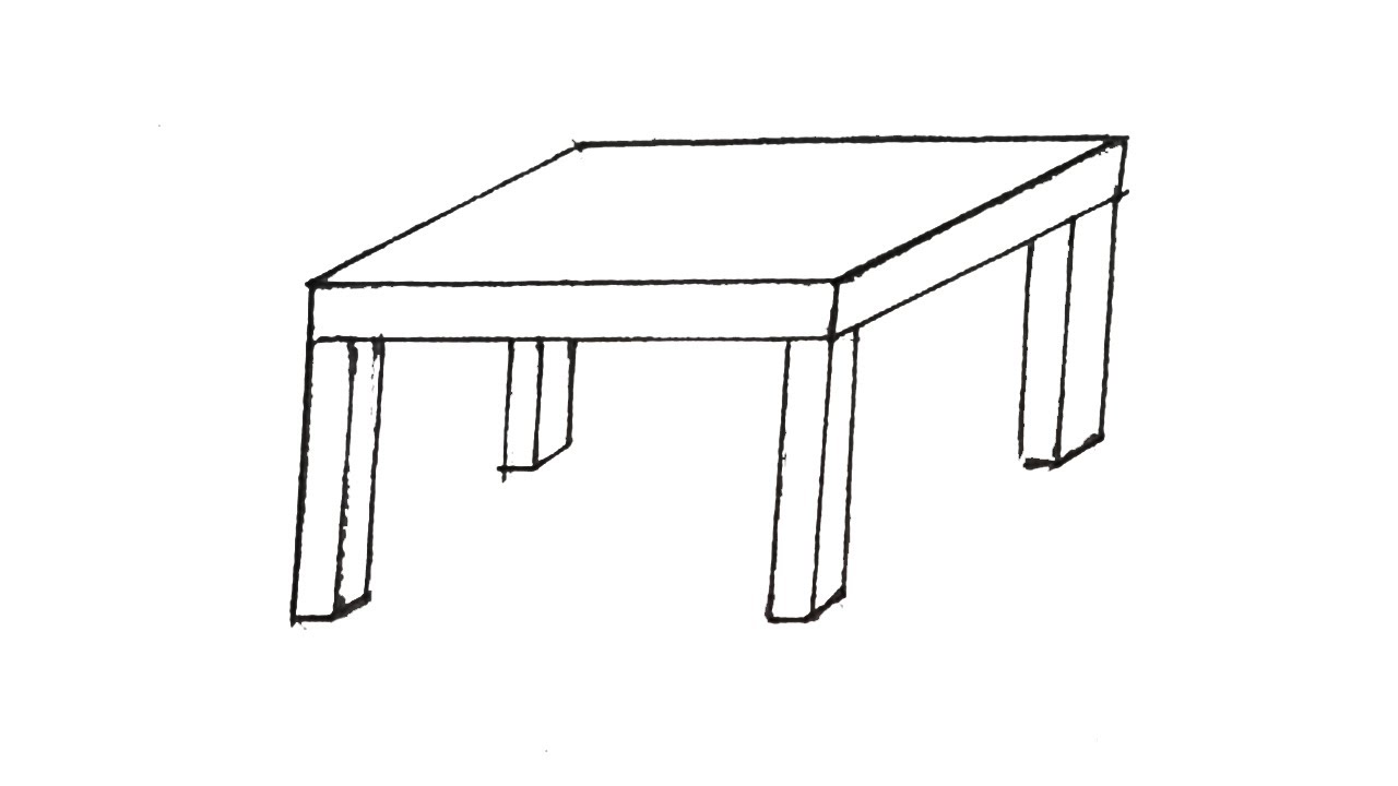 Learn how to draw table easy step by step| Table easy drawing and colouring for kids quickly