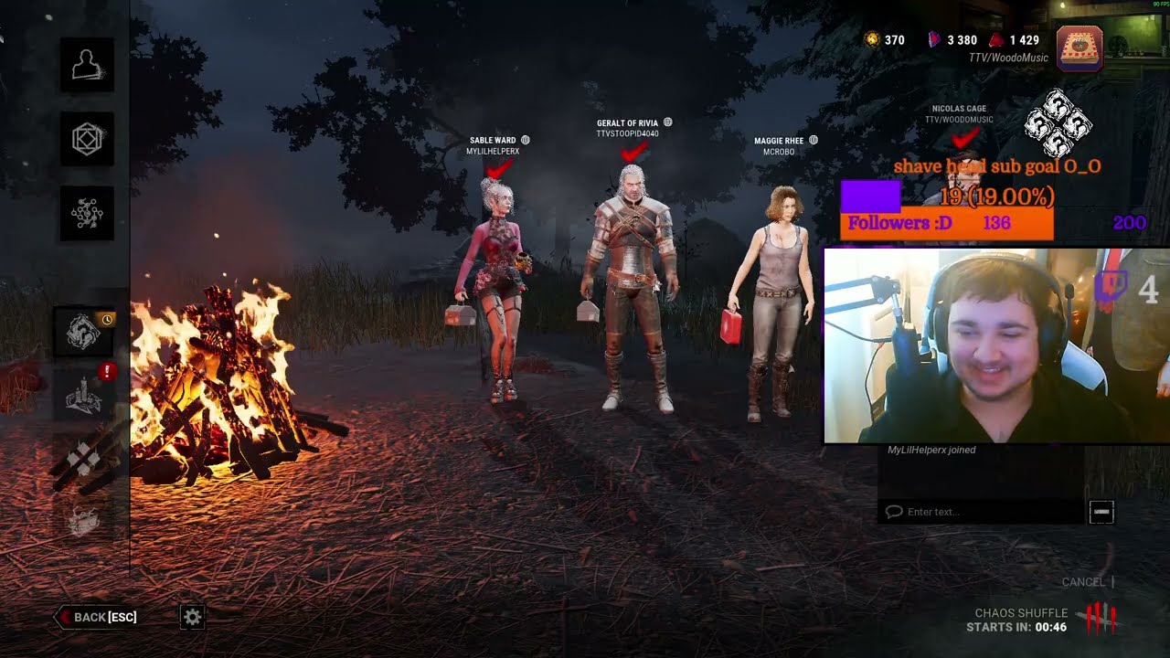 every day im chaos shuffling in dead by daylight - !discord, !links - VOD 83 (Part 1)