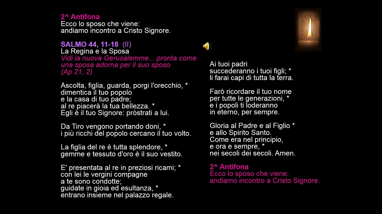 Vespri II sett di Quaresima Lunedi 2mar026