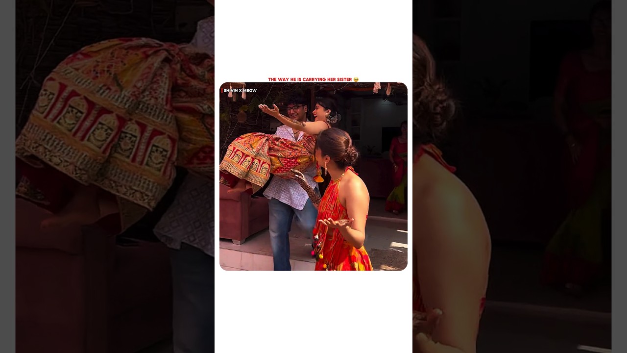 The Way He Is Carrying Her Sister 🥹 #shivangijoshi #brother #bride #sister #siblings #shorts