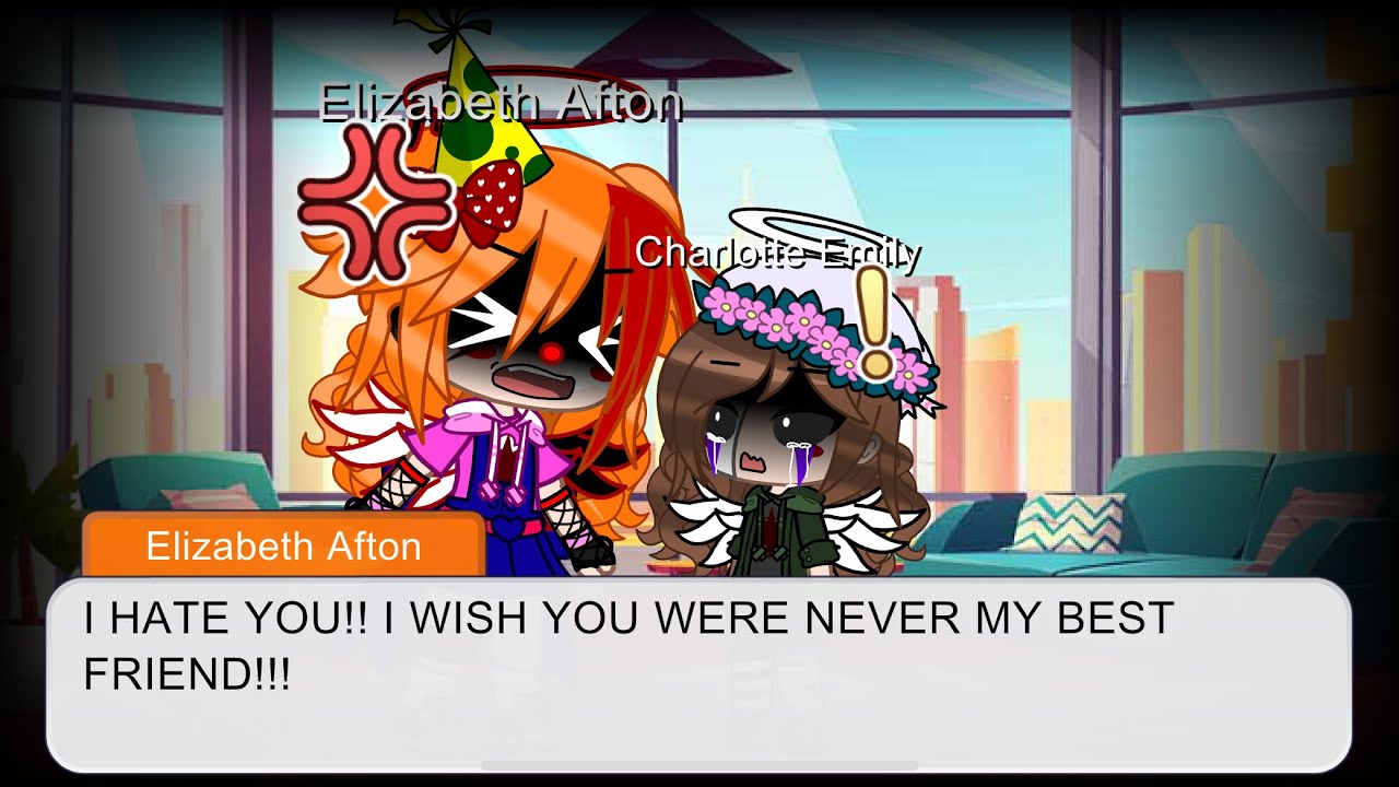 If Elizabeth and Charlie had a fight..  /Afton family and Emily family/ part 1 (My main AU)