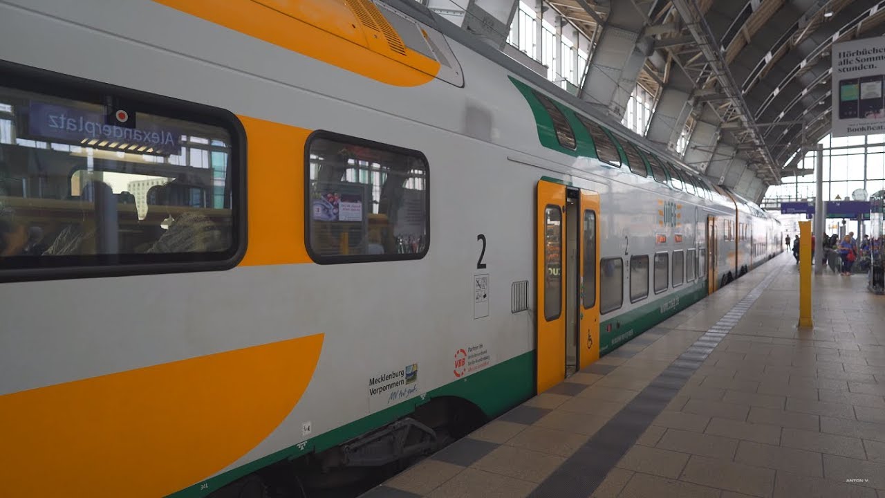 Germany, Berlin, ODEG train ride from Spandau to Alexanderplatz