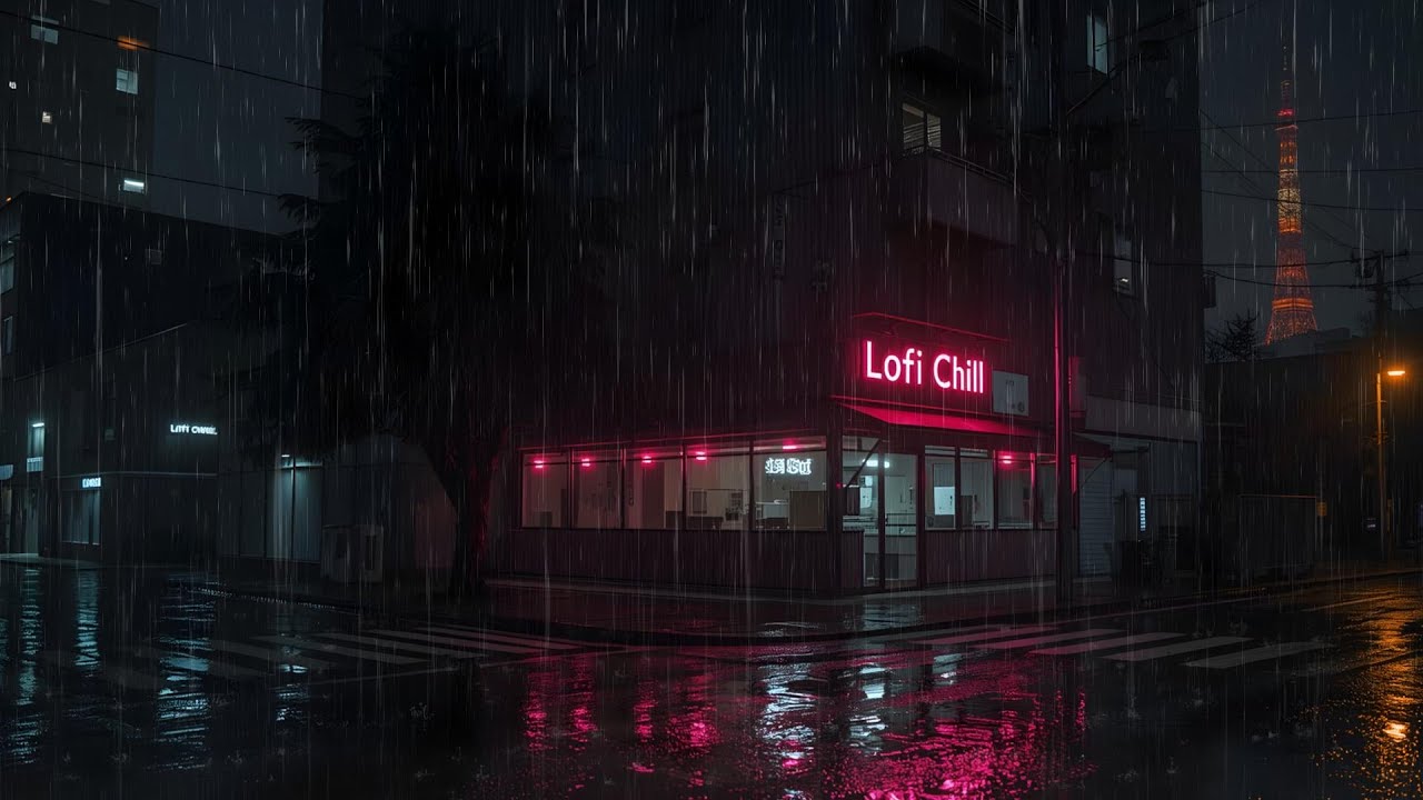 Late Night Rainy Anime 🌧️ Calm Lofi Beats for Peaceful Sleep