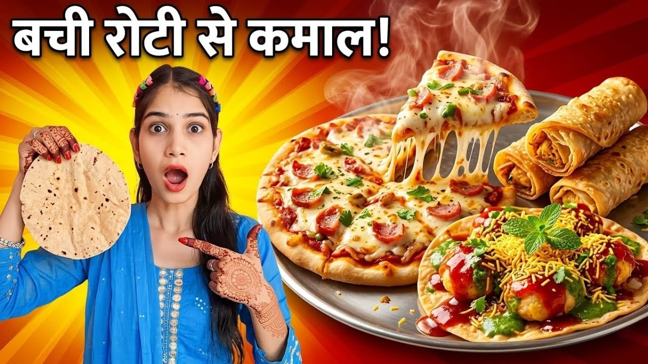 LIVE: बची हुई रोटी मत फेंको! 7 गजब के नाश्ते | Leftover Roti Recipes