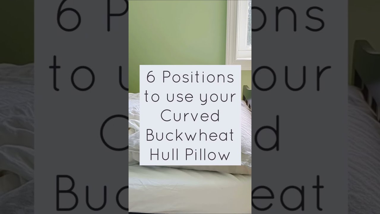 6 ways to use our curved buckwheat hull pillow