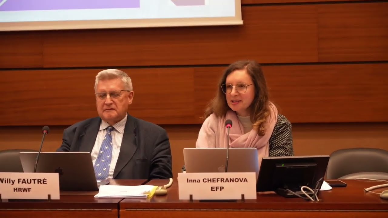 Systemic Human Rights Violations in Pakistan: Address by Inna Chefranova at UN Side Event