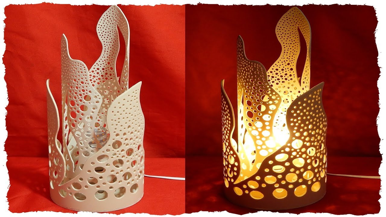 Aprenda fazer uma luminária de pvc abstrata