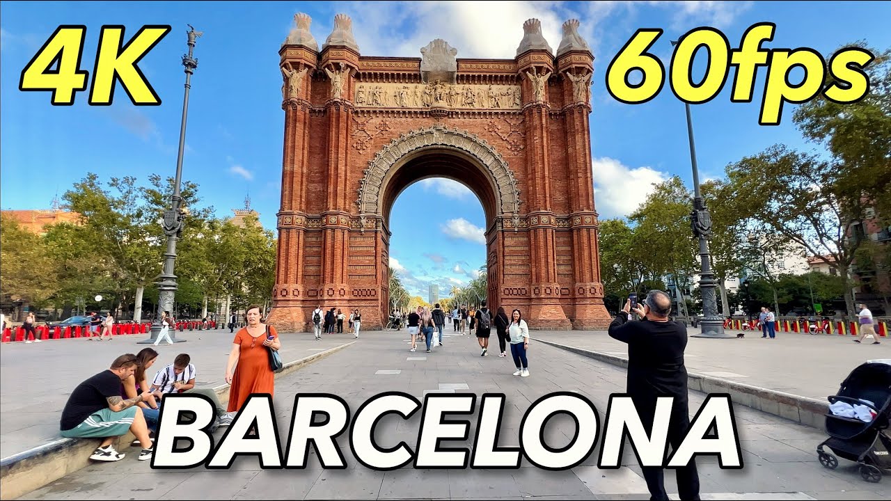 Walking Tour BARCELONA - DAY & NIGHT (90min) - GOTHIC QUARTER 4k/60fps ULTRA HD October 2022