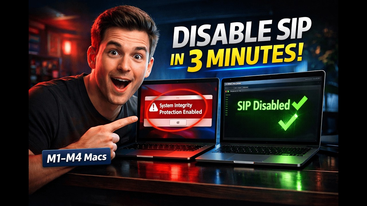 How To Disable System Integrity Protection (SIP) On Apple Silicon Mac in 3 Minutes (M1&ndash;M4)