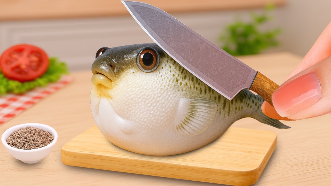 Tiny Fish Recipe 🐟 How to Cook Spicy Mini Puffer Fish Hotpot