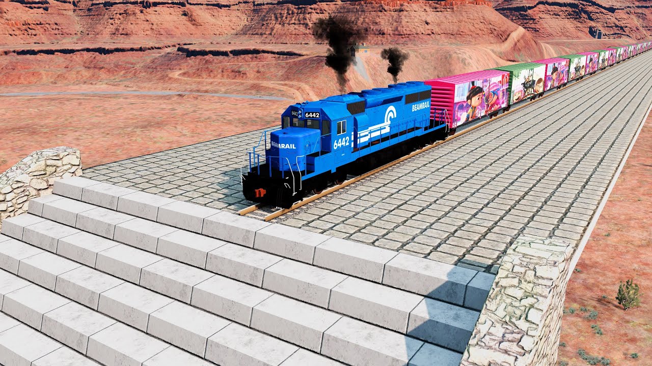 🚂🚂Train vs 💥Stairs Crashes BeamNG.Drive | Part-6
