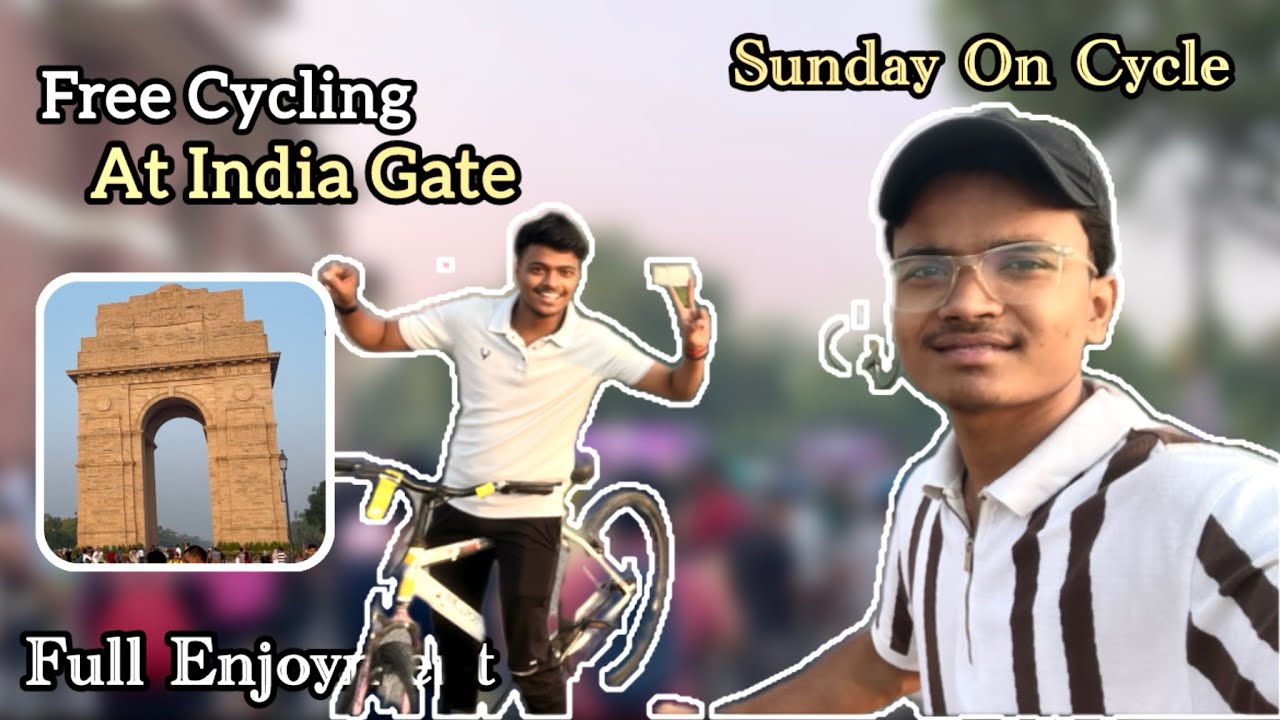 Vlog 04 : Sunday Fun on Cycle 🚲 | Free Cycling at India Gate | Free Cycling | Life With Himanshu |