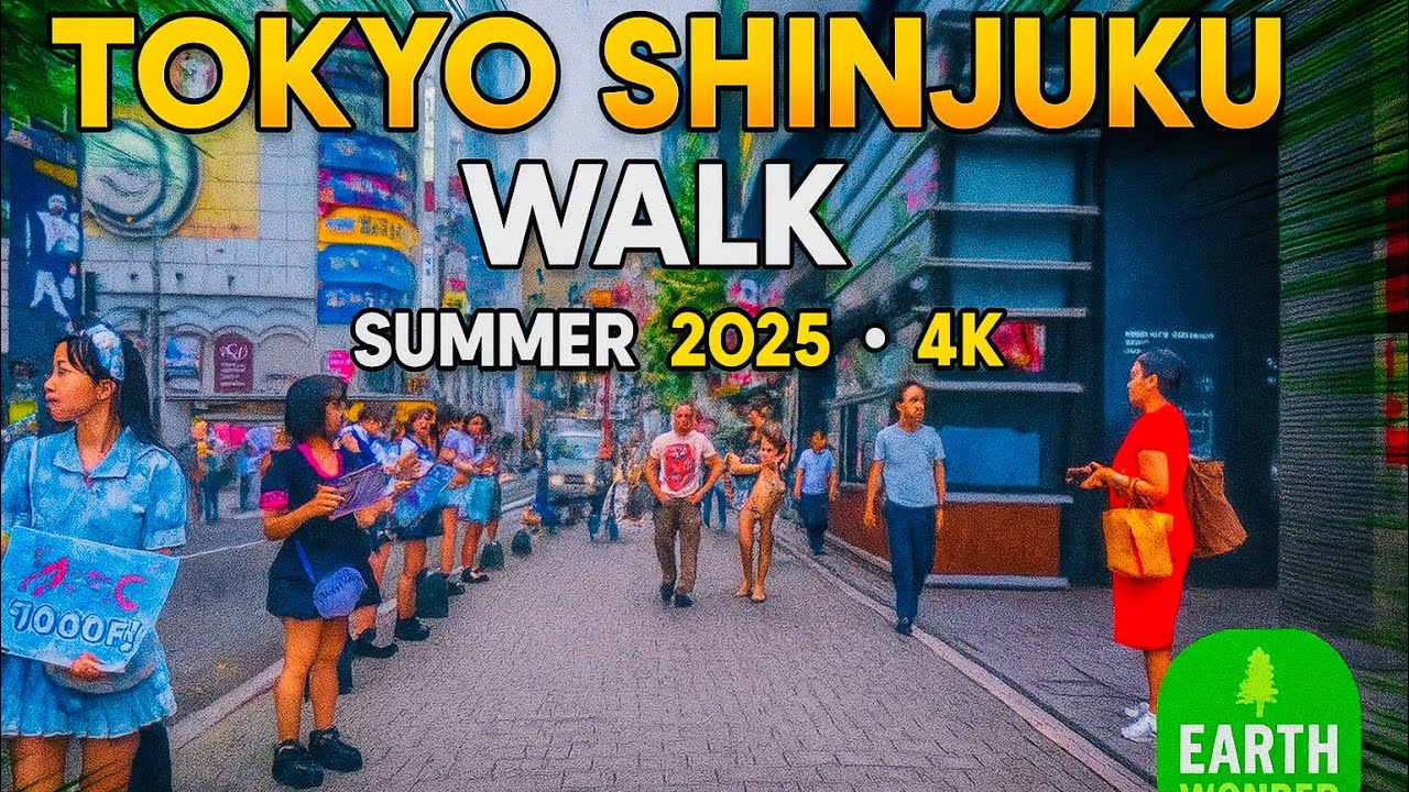 Tokyo Japan - Shinjuku Shopping Street Walk | Summer 2025 in 4K Ultra HD #tokyo #japan #shinjuku