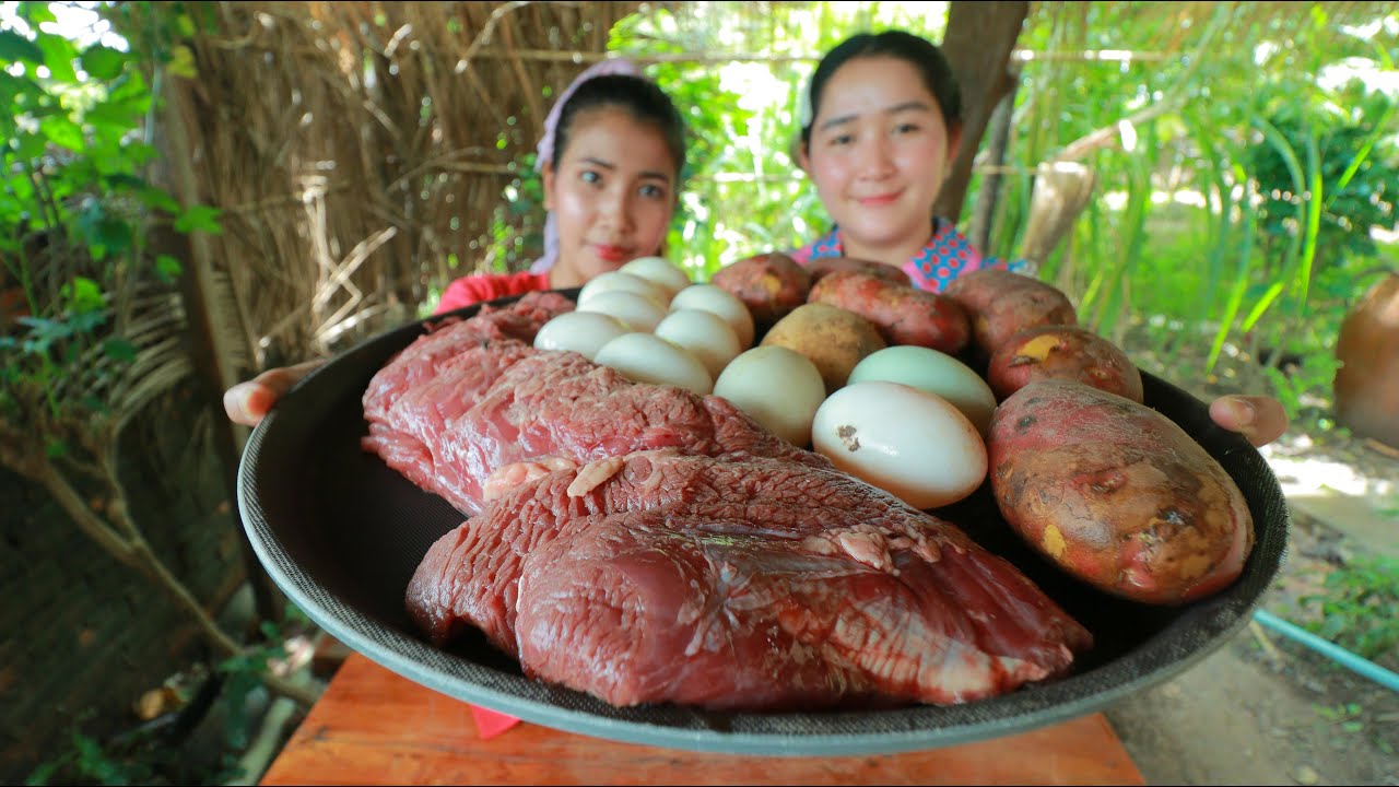 Cooking Beef Crispy Fried Potato - Cooking With Sros