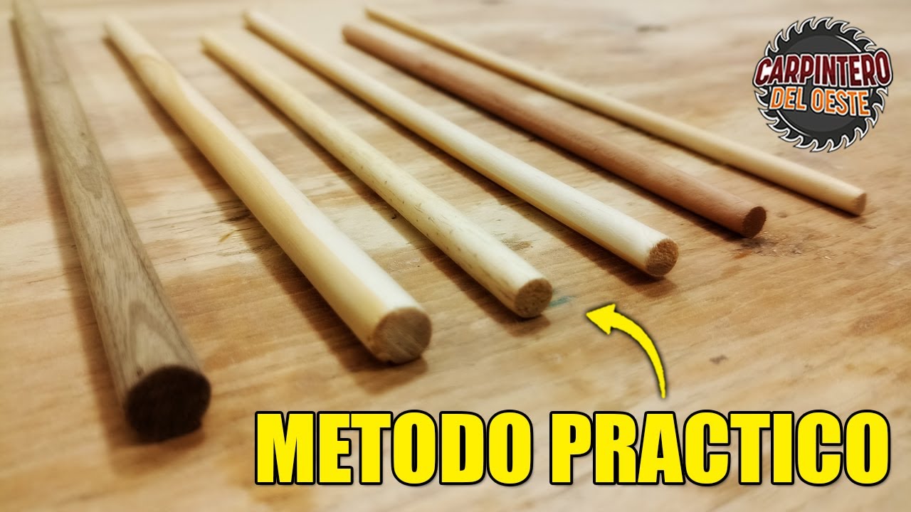 SENCILLA TECNICA CON RESULTADOS PERFECTOS PARA REALIZAR VARILLAS REDONDAS Y TARUGOS DE MADERA!
