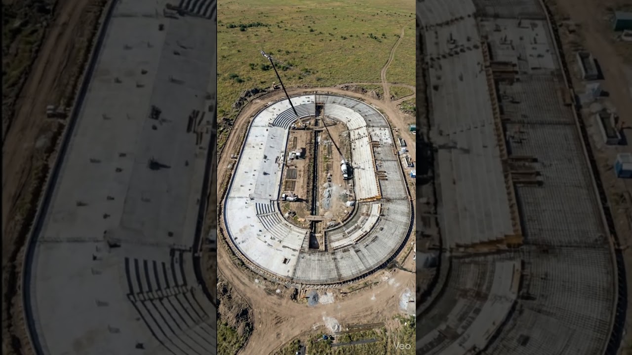 Evolution of a Giant: 4k Drone Construction of a Modern Football Stadium