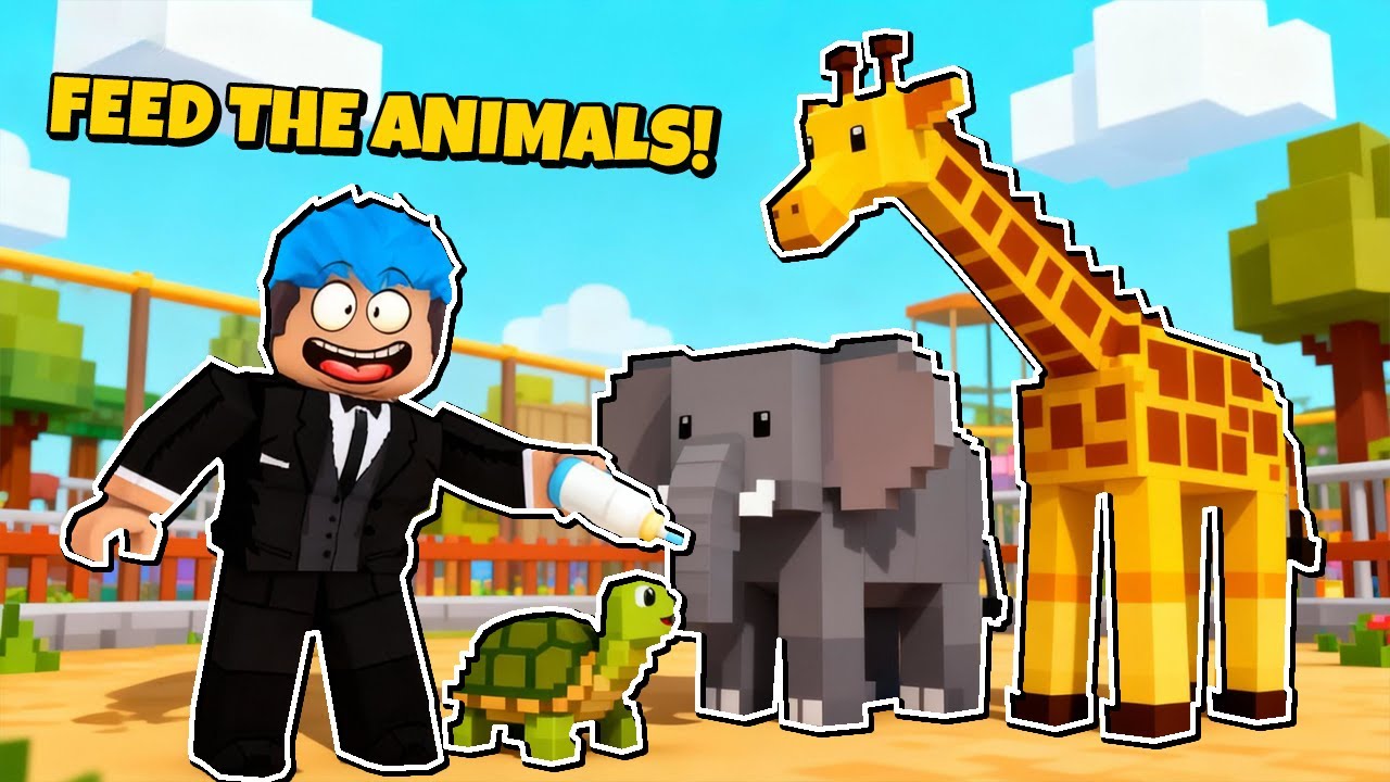 Baby Animals to Giant Animals | Roblox | Build a Zoo