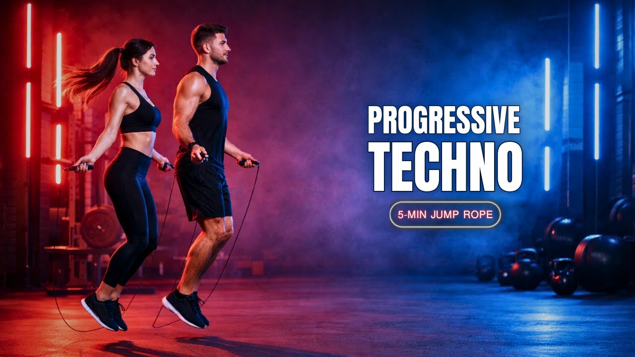 130 BPM Progressive Techno 5 Min Jump Rope Fitness Flow