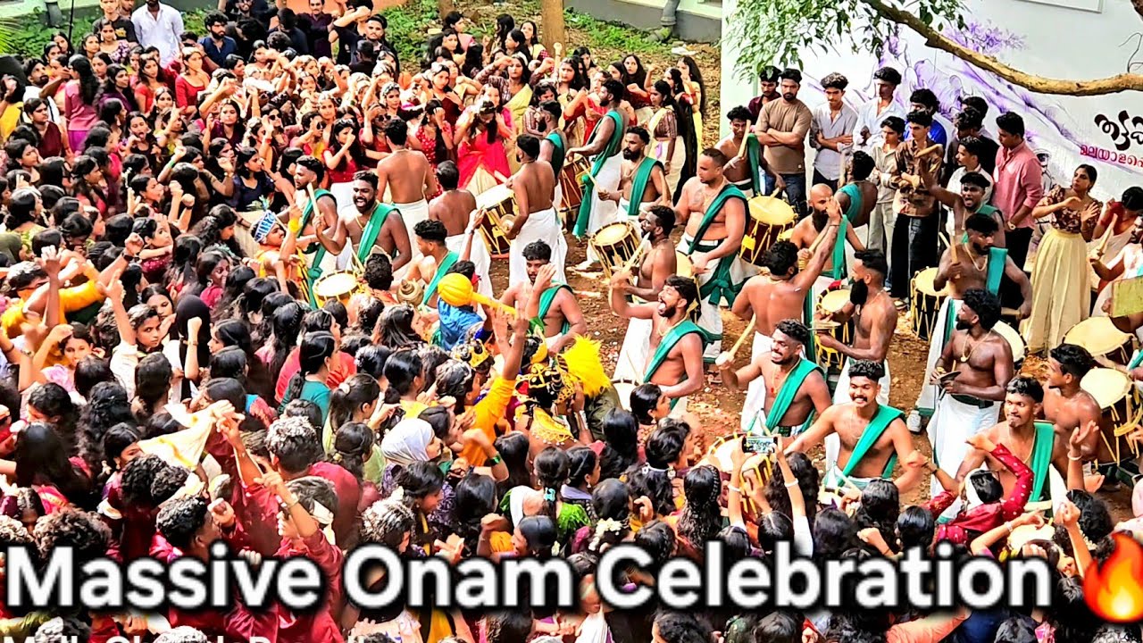 Kerala College Massive🏵️Onam🌸 Celebration With Seniorz melam🥁| Sreekrishna college guruvayoor❤️❤️