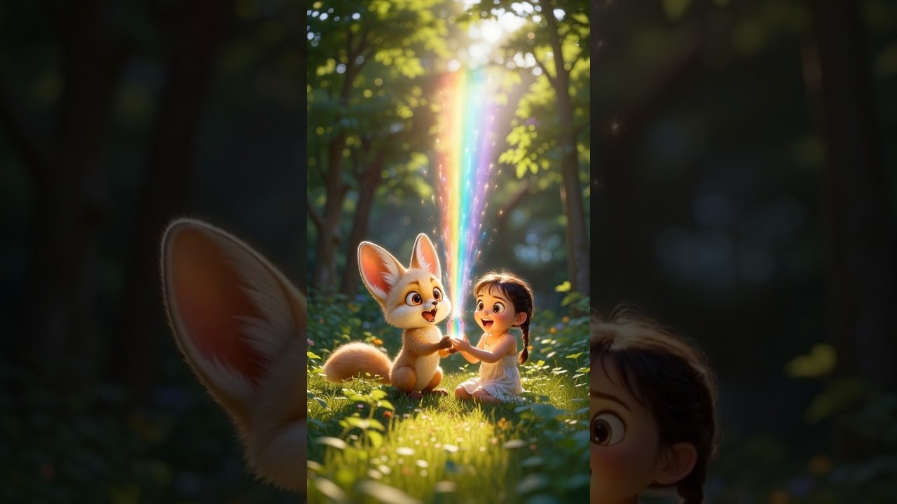 Fennec Found a RAINBOW CRYSTAL ✨🦊#Shorts #FluffyTaffy