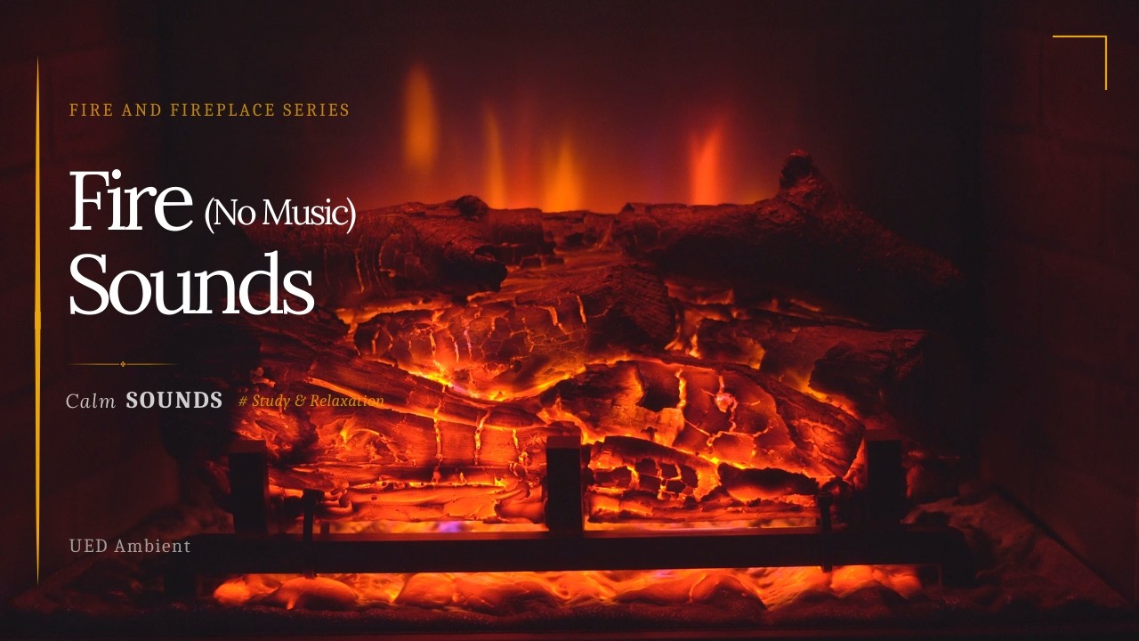 Crackling Fireplace 🔥 2 Hours of Pure Fire Sounds | No Music, Just Fire | 4K Fireplace Ambience