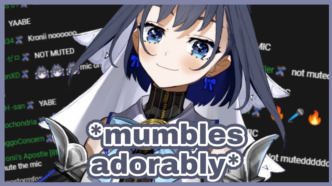 Kronii forgot to mute and her cute mumbles were heard by everyone