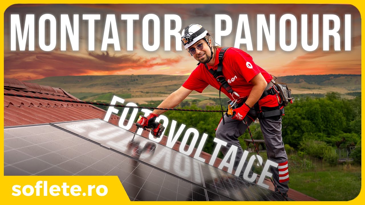 Cum montam PANOURILE FOTOVOLTAICE? Soflete in salopeta