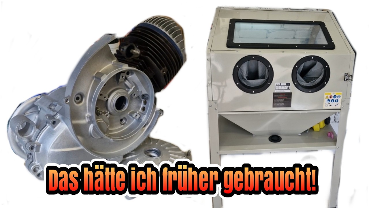 Bester Sandstrahler für unter 300€ ! So gut sah mein Vespa Motor noch nie aus!