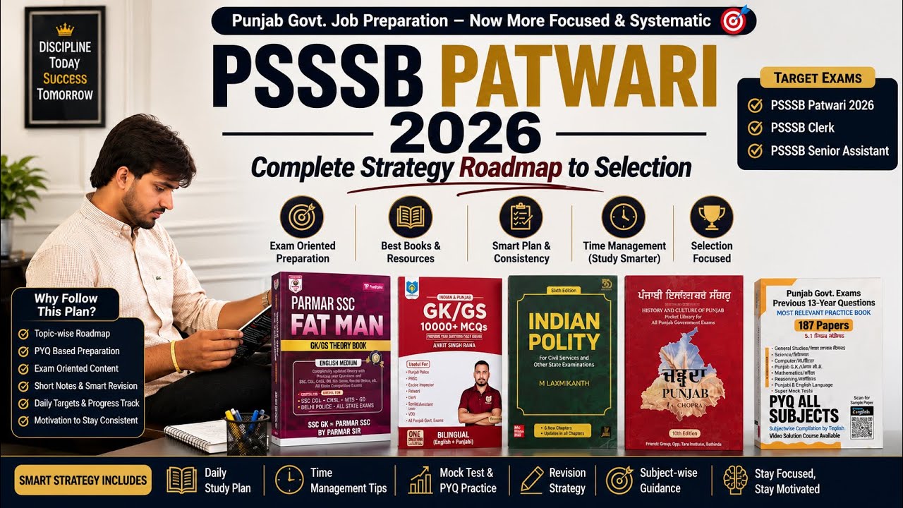 Complete Strategy For PSSSB Patwari 2026 📚 Time Management ✨