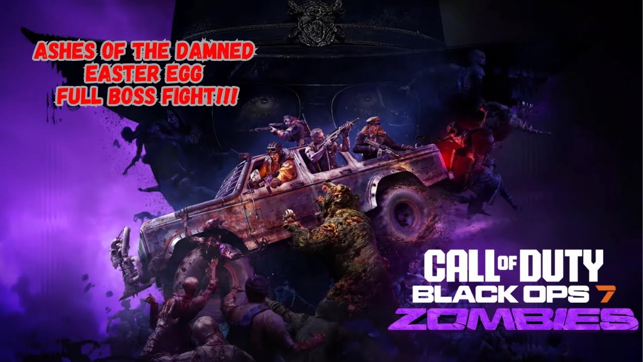(BO7 ZOMBIES) Ashes of the Damned FULL BOSS FIGHT! + Ending Cutscene