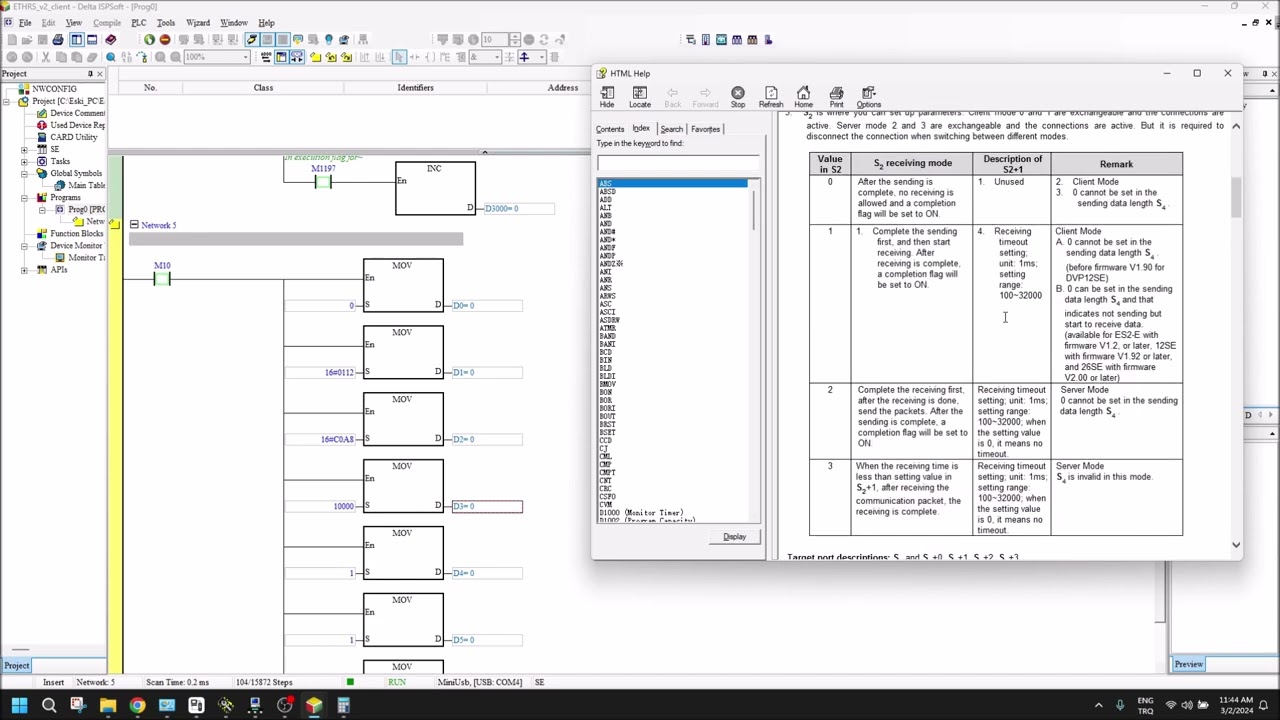 DELTA DVP-SE PLC as a CLIENT through MODBUS TCP IP Communication #automation #delta #innovation
