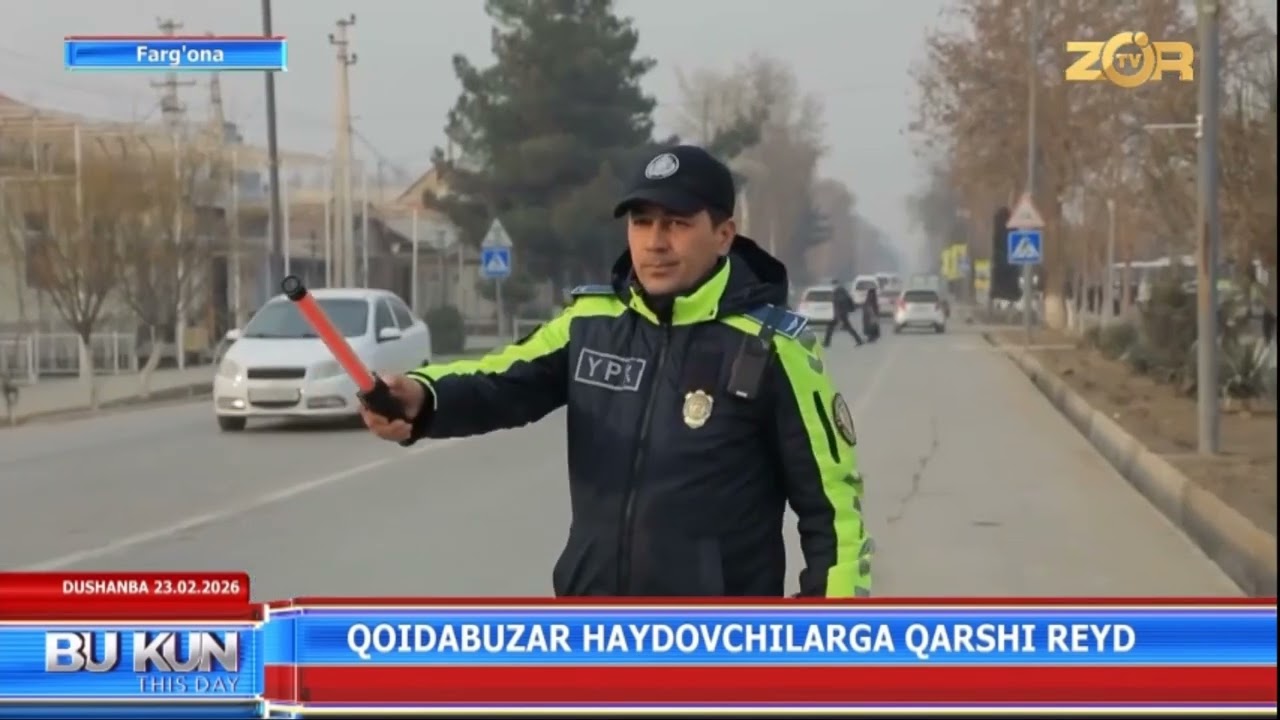 Qoidabuzar haydovchilarga qarshi reyd (Farg'ona)