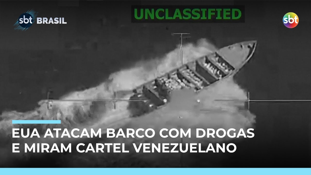 EUA atacam barco com drogas e classificam cartel venezuelano como terrorista | #SBTBrasil