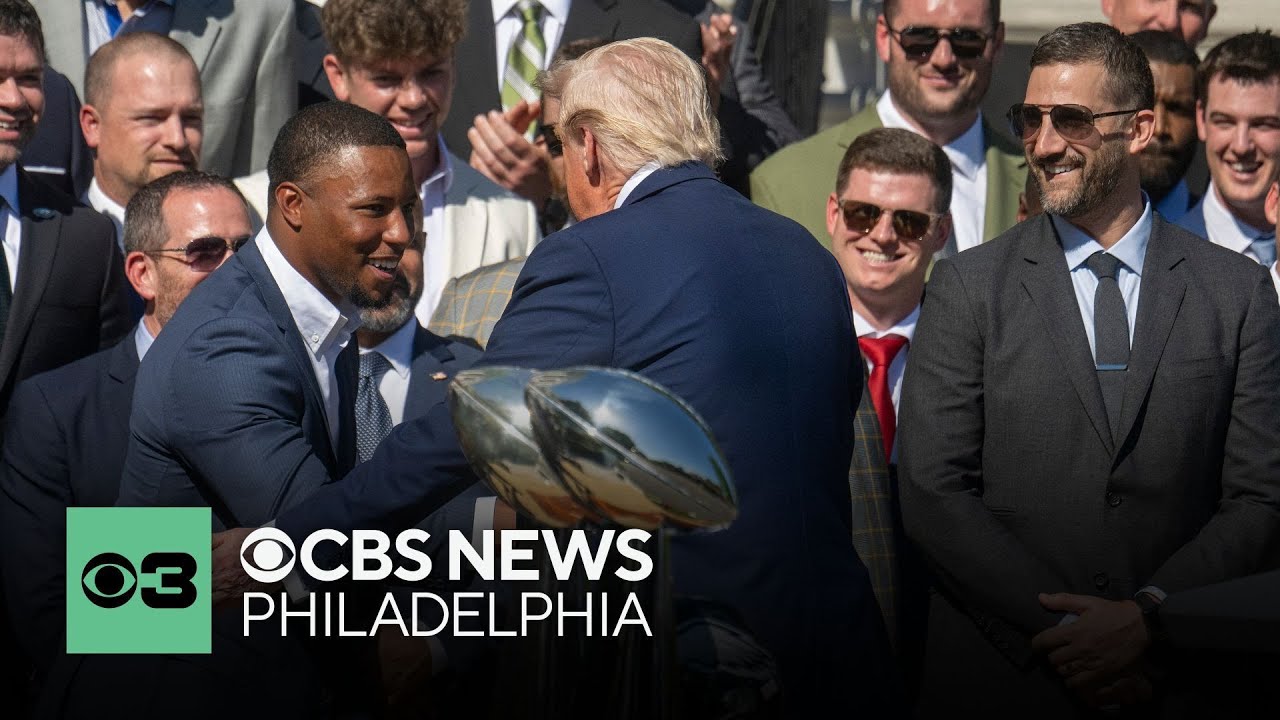 Philadelphia Eagles honored at White House for Super Bowl win; Trump says NFL should keep tush push