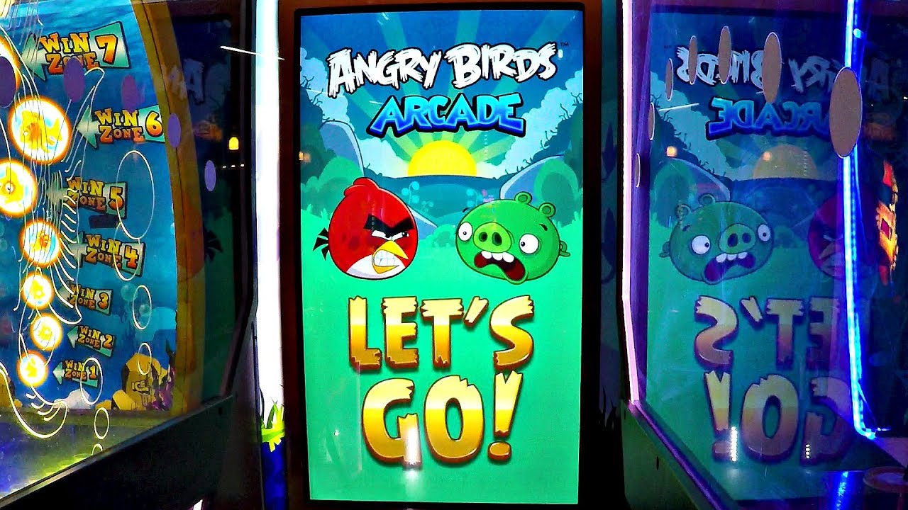 Let's Play Arcade Angry Birds Kids Versus Adult Challenge