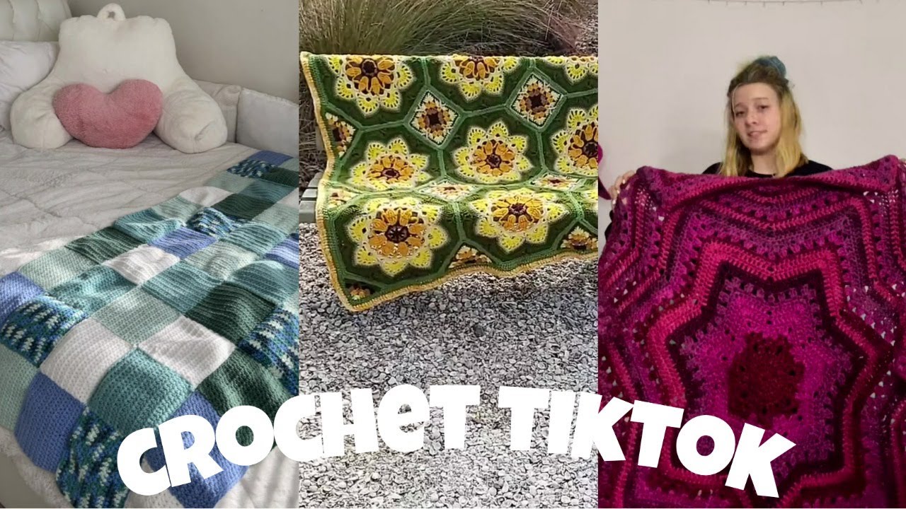 TIKTOK CROCHET KNITTING COMPILATION #033 | crochet blanket edition