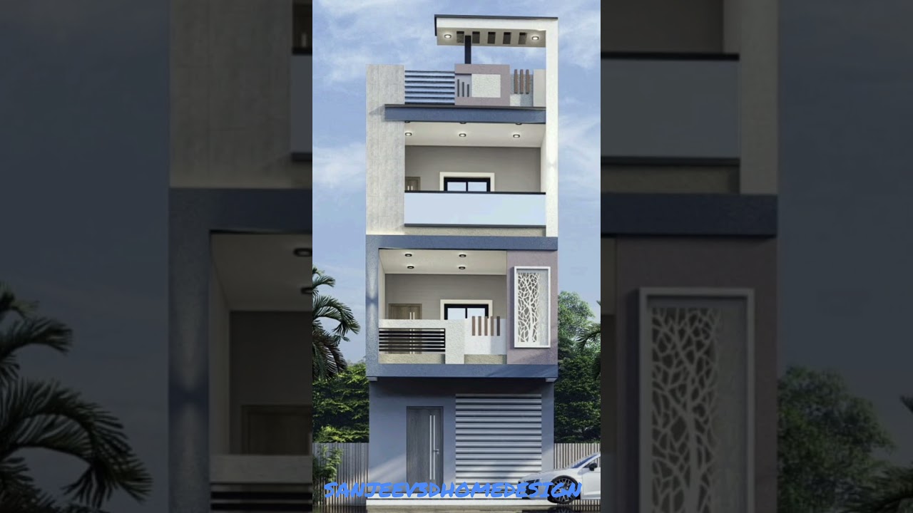 15 Feet Wide Front Elevation Design